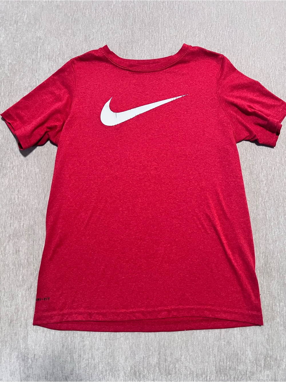 Nike Red Short Sleeve Tee with White Swoosh